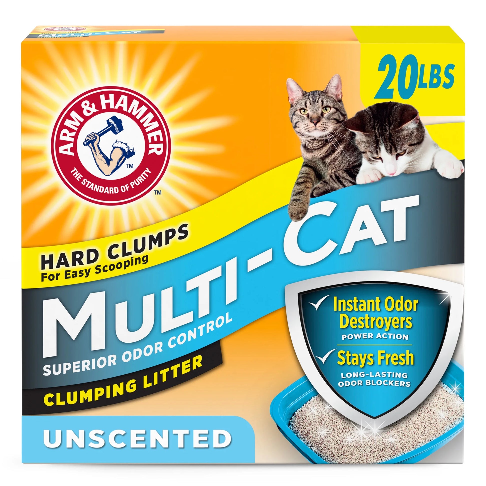 Multi-Cat Clumping Litter Unscented, 20 Lb