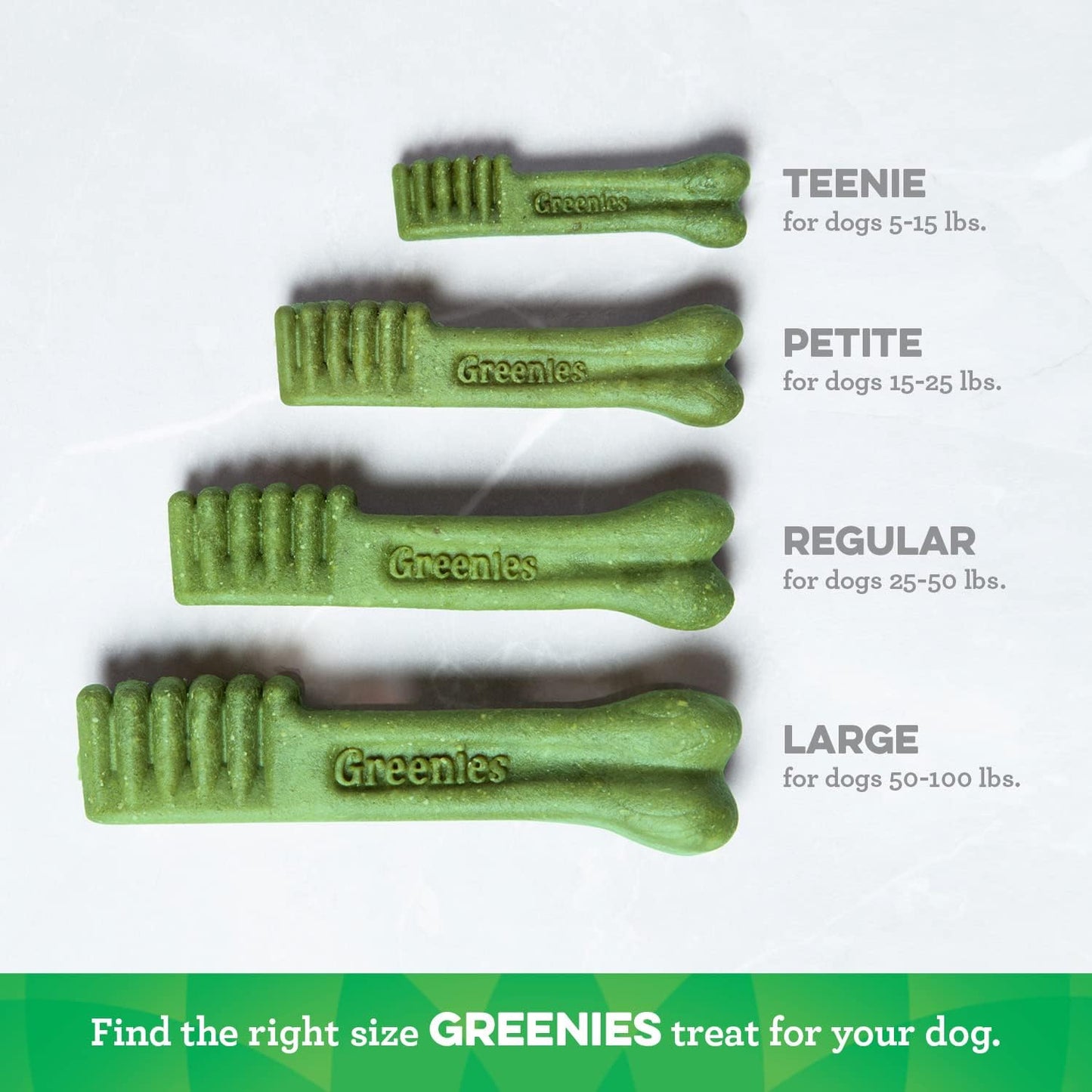 Original Teenie Natural Dental Care Dog Treats, 3 Oz. Pouch (11 Treats)