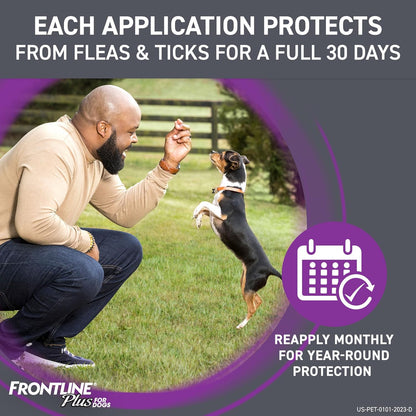 plus Flea and Tick Treatment for Small Dogs Upto 5 to 22 Lbs. 3 Treatments
