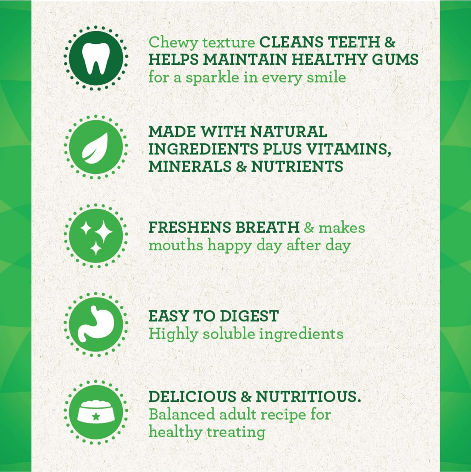 Original Teenie Natural Dental Care Dog Treats, 3 Oz. Pouch (11 Treats)