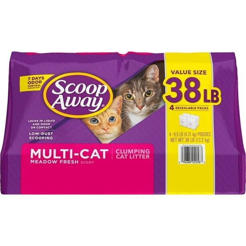 Scoop Away Extra Strength Multi-Cat Scented Litter, Clumping Cat Litter, 38 Lb