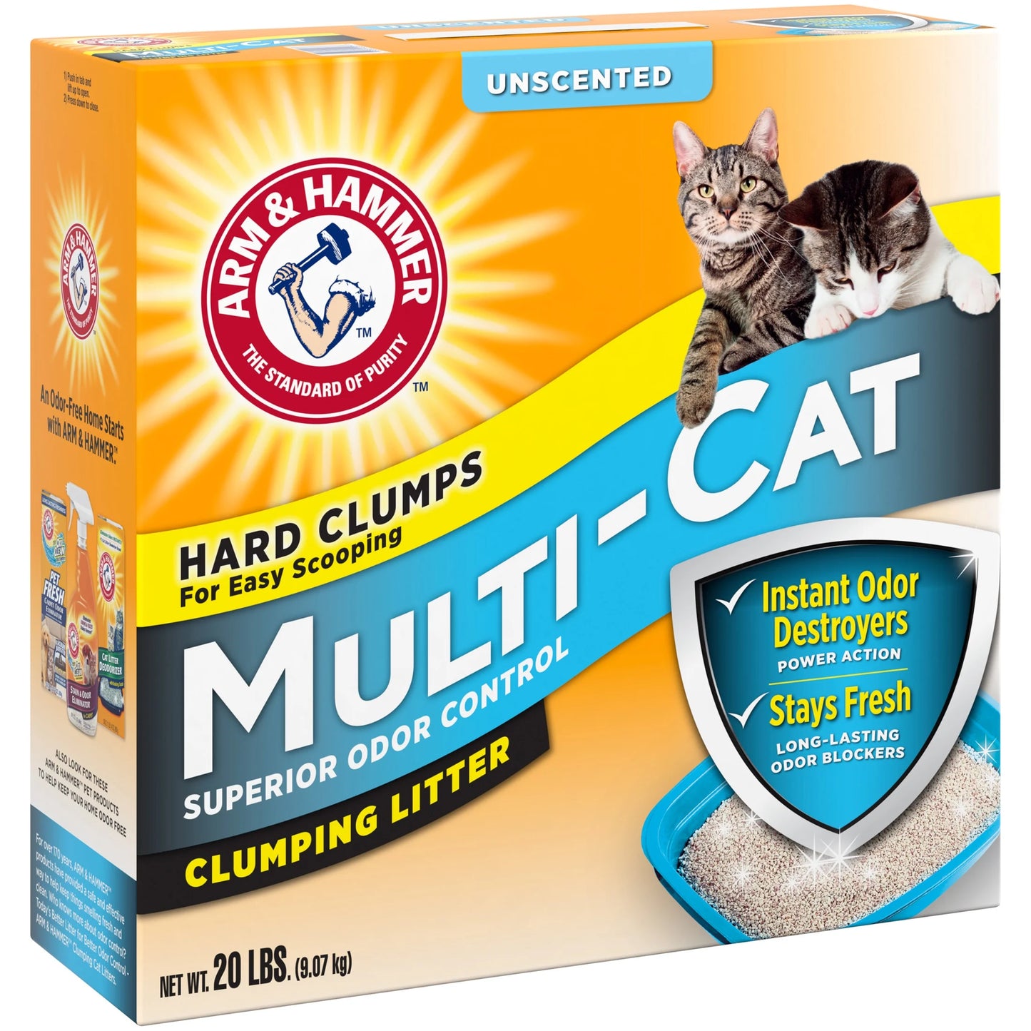 Multi-Cat Clumping Litter Unscented, 20 Lb