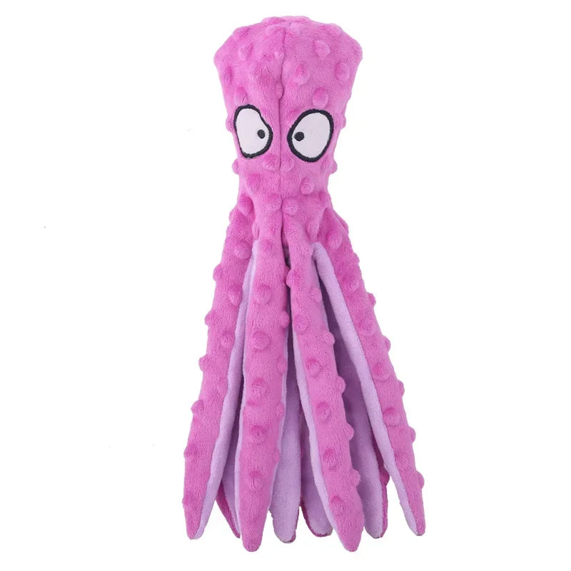 Pet Plush Toy Cat Dog Voice Octopus Shell Puzzle Toy Bite Resistant Interactive Pet Dog Teeth Cleaning Chew Toy Pet Supplies